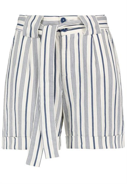 Shorts mit Bindegürtel stripes: washed indigo blue-white