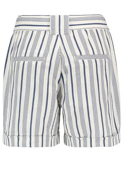 Shorts mit Bindegürtel stripes: washed indigo blue-white