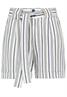 Shorts mit Bindegürtel stripes: washed indigo blue-white