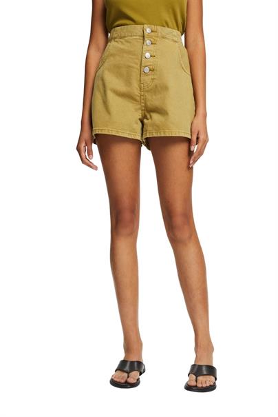 Shorts mit Knopfleiste olive