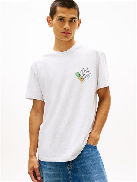 Signature Back Logo Jersey T-Shirt ice grey heather