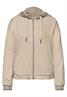 Silk-Look Hoodie Jacke cotton beige