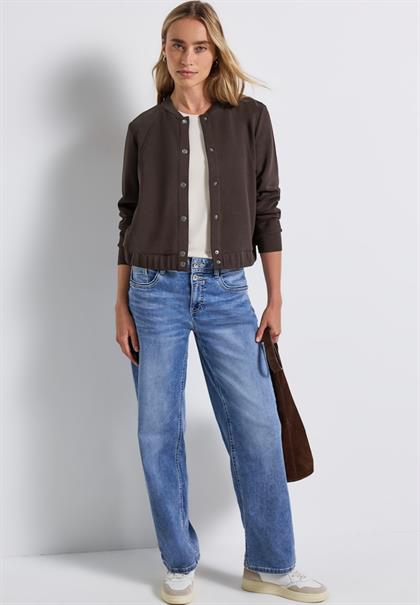 Silk-Look Jacke deep roast brown