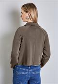 Silk-Look Jacke muddy brown