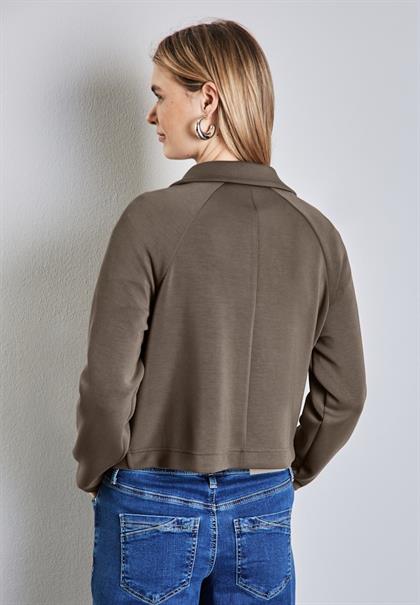 Silk-Look Jacke muddy brown