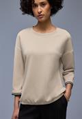 Silk-Look Shirt mit Details cotton beige