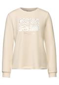 Silk-Look Shirt mit Print lucid white