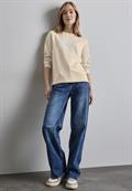 Silk-Look Shirt mit Print lucid white