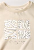 Silk-Look Shirt mit Print lucid white