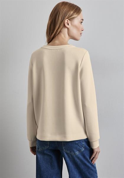 Silk-Look Shirt mit Print lucid white