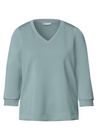 Silk-Look Shirt mit Raffung arona blue
