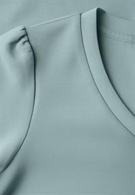 Silk-Look Shirt mit Raffung arona blue