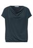 Silk-Look Shirt mit Waterfall-Front deep bound green