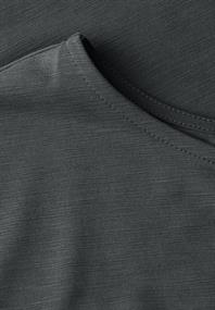 Silk-Look Shirt mit Wording granite grey