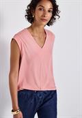 Silk-Look Strukturshirt blush peach