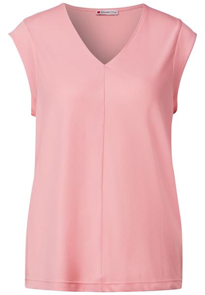 Silk-Look Strukturshirt blush peach