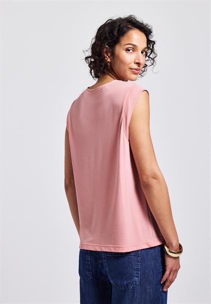 Silk-Look Strukturshirt blush peach