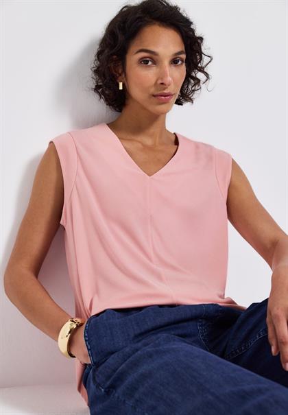 Silk-Look Strukturshirt blush peach