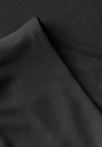 Silk-Look Strukturshirt granite grey