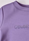 Silk-Look Sweater mit Print gentle lilac