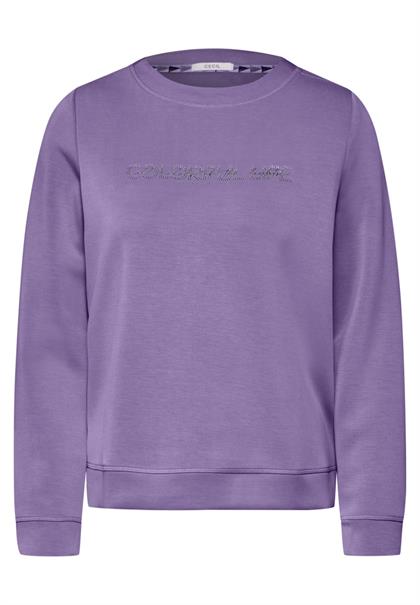 Silk-Look Sweater mit Print gentle lilac