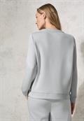 Silk-Look Sweater mit Print platinum grey