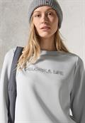 Silk-Look Sweater mit Print platinum grey