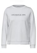 Silk-Look Sweater mit Print platinum grey