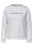 Silk-Look Sweater mit Print platinum grey