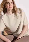 Silk-Look T-Shirt cotton beige