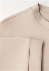 Silk-Look T-Shirt cotton beige