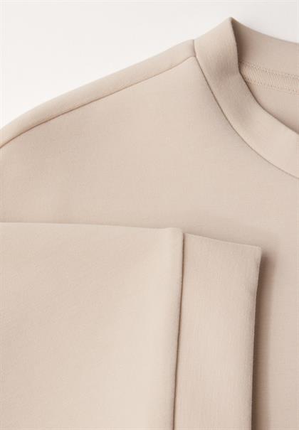 Silk-Look T-Shirt cotton beige