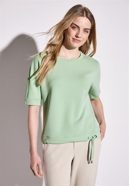 Silk-Look T-Shirt milky green