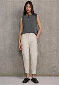 Silk-Look Top mit Wording dusted grey