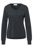 Silk-Look V-Neck Shirt black
