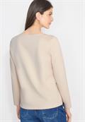 Silk-Touch Stickerei Shirt pearl beige