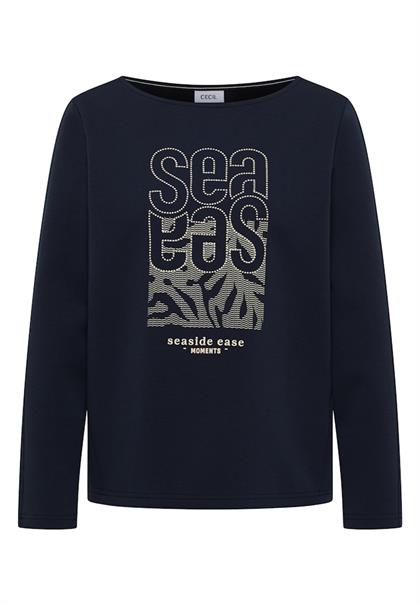 Silk-Touch Stickerei Shirt universal blue