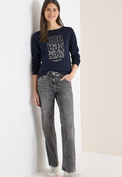 Silk-Touch Stickerei Shirt universal blue