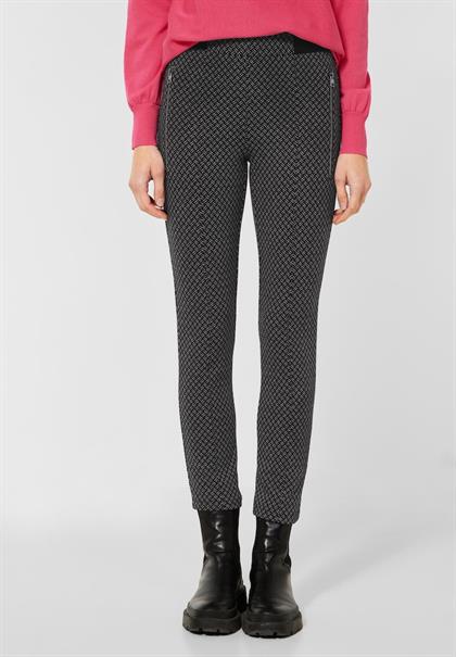 Skinny Fit Hose in Jacquard black