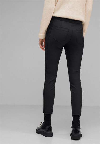 Skinny Fit Materialmix Hose black