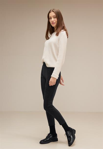 Skinny Fit Materialmix Hose black