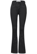 Skinny Flared Jeans black rinse