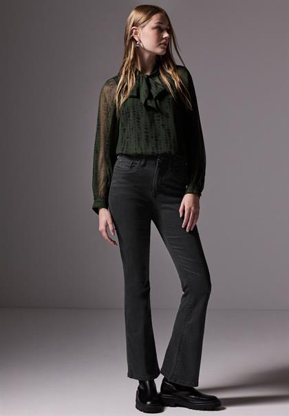 Skinny Flared Jeans black rinse