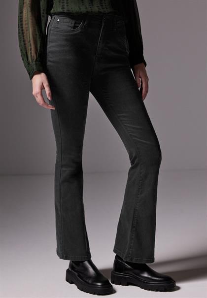 Skinny Flared Jeans black rinse