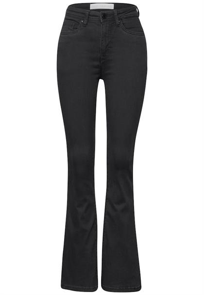 Skinny Flared Jeans black rinse