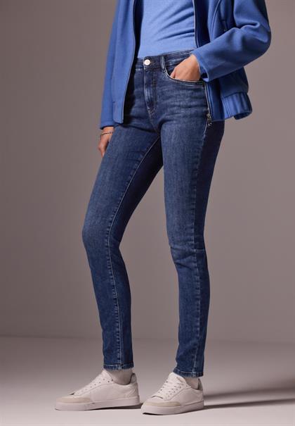 Skinny Jeans dark blue washed