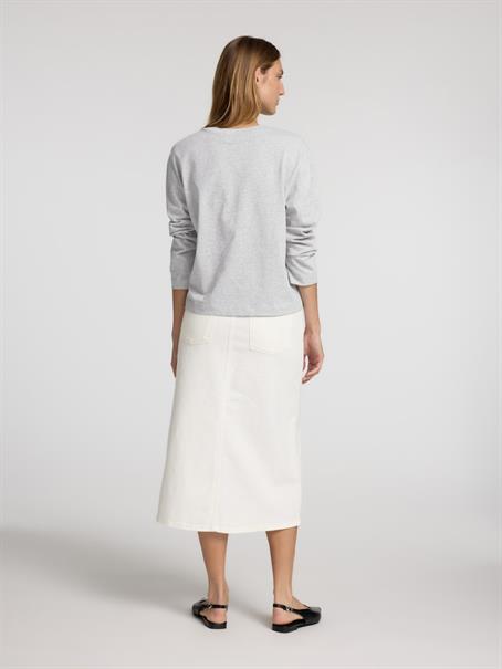 SLFESSENTIAL LS BOXY TEE NOOS light grey melange