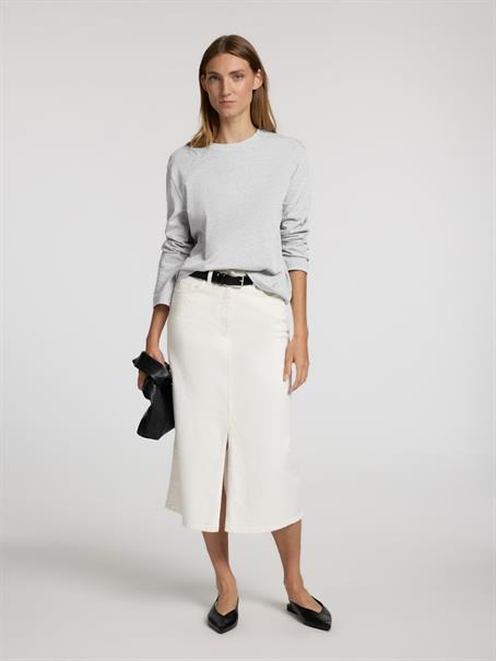 SLFESSENTIAL LS BOXY TEE NOOS light grey melange