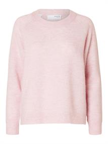 SLFLULU LS KNIT O-NECK NOOS bleached mauve