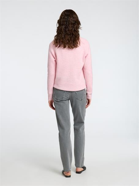SLFLULU LS KNIT O-NECK NOOS bleached mauve